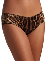 Leopard Silk Hipster Brief