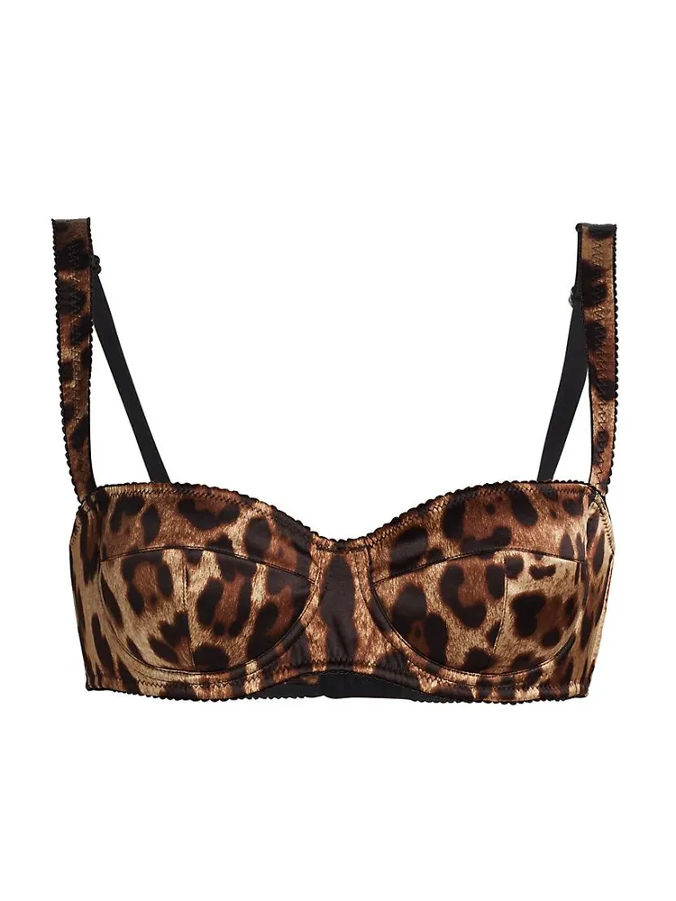 Leopard Silk Balconette Bra