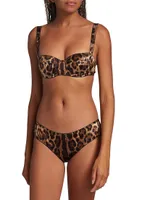 Leopard Silk Balconette Bra