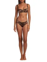 Leopard Silk Balconette Bra