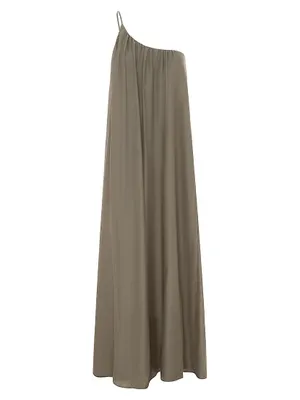 Otto Asymmetric Cotton & Silk Maxi Dress