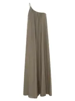 Otto Asymmetric Cotton & Silk Maxi Dress