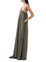 Otto Asymmetric Cotton & Silk Maxi Dress