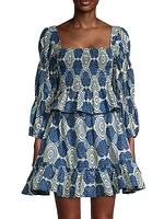 Gbemi 2-Piece Ruffle Trim Blouse & Skirt Set