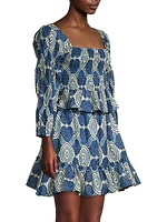 Gbemi 2-Piece Ruffle Trim Blouse & Skirt Set