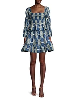 Gbemi 2-Piece Ruffle Trim Blouse & Skirt Set