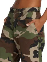 Camo Mid-Rise Trousers