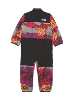 Baby's Denali Fleece Printed One-Piece Coveralls & Mittens Set