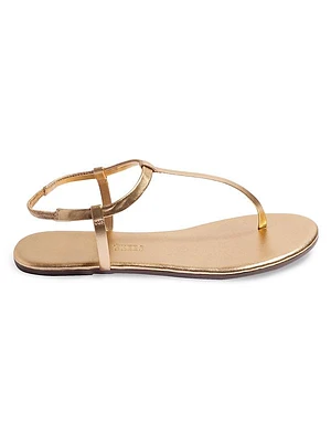 Foundations Matte Leather T-Strap Sandals