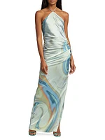 Hansel Satin Halterneck Gown