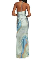 Hansel Satin Halterneck Gown