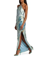 Hansel Satin Halterneck Gown