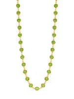 22K-Gold-Plated & Glass Crystal Necklace