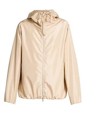 Blouson Hooded Zip-Up Jacket