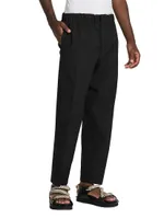 Gathered Waist Tapered-Leg Trousers