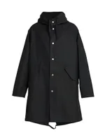 Logo Park Cotton Hooded Coat