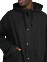 Logo Park Cotton Hooded Coat