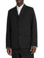 Single-Breasted Wool Jacket