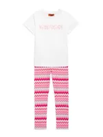 Little Girl's & Chevron Leggings