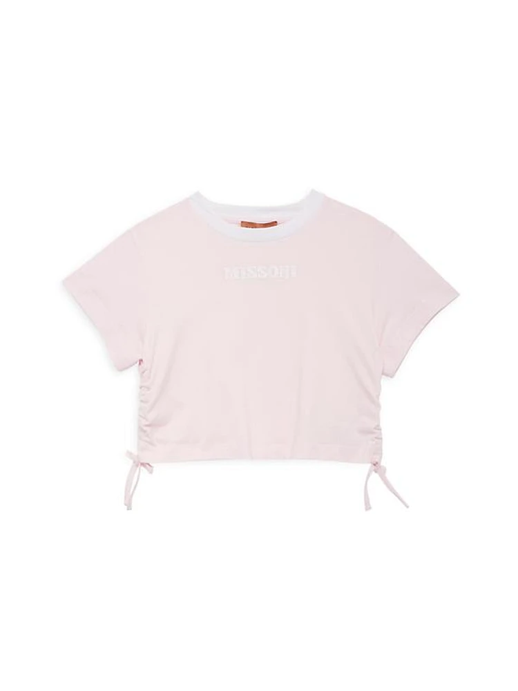 Little Girl's & Girl's Logo Cinched Crop Top