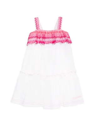 Little Girl's & Ruffled Woven Dress