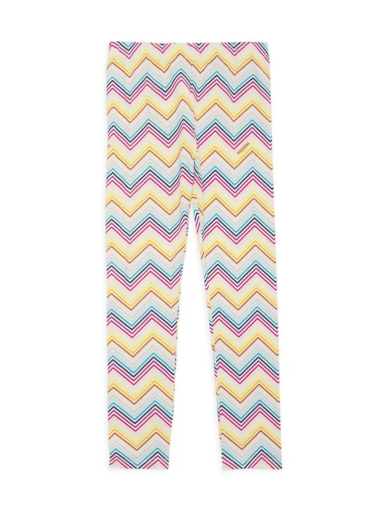 Little Girl's & Chevron Print Leggings