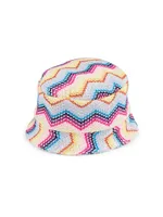 Little Kid's Zigzag Cotton-Blend Bucket Hat