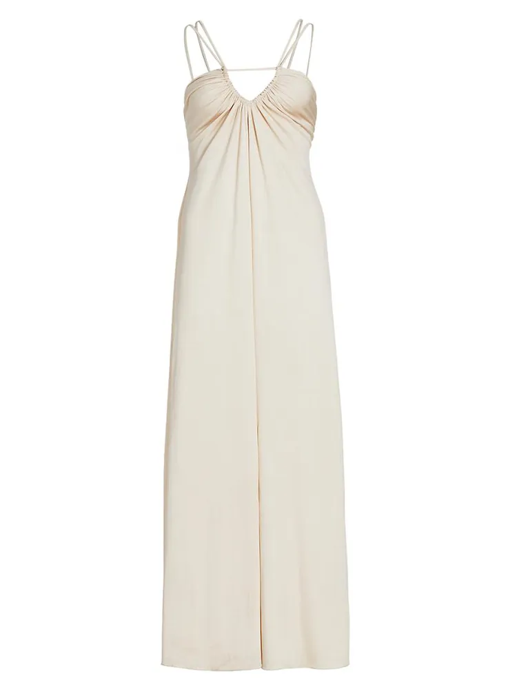 Hayes Draped-Back Maxi Dress