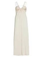 Hayes Draped-Back Maxi Dress