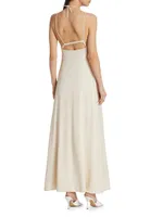 Hayes Draped-Back Maxi Dress