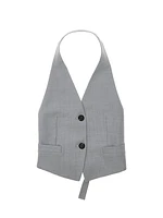 Halter Two-Button Vest