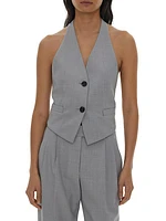 Halter Two-Button Vest