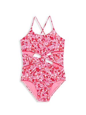 Little Girl's & Girl's Karla Mandala Cut-Out One-Piece Swimsuit