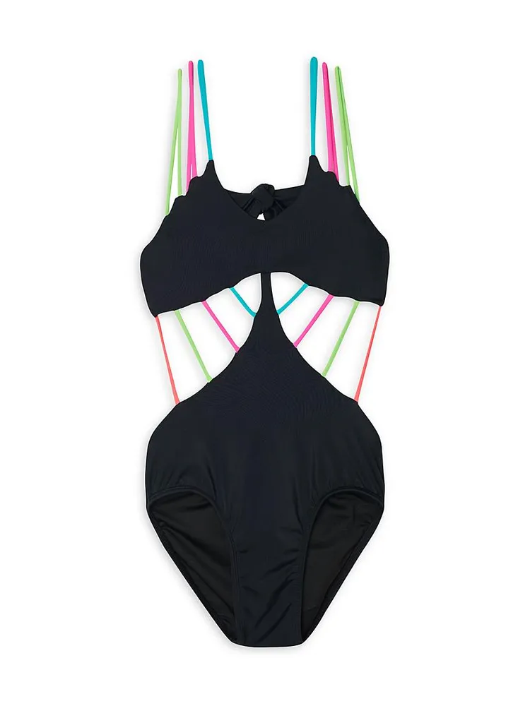 Little Girl's & Alana Cut-Out One-Piece Swimsuit