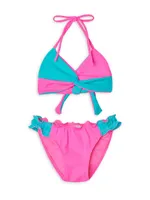 Little Girl's & Edy Colorblocked Bikini