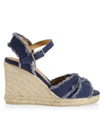 Bromelia 70MM Denim Wedge Sandals