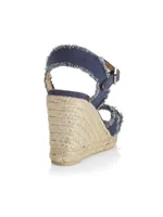 Bromelia 70MM Denim Wedge Sandals