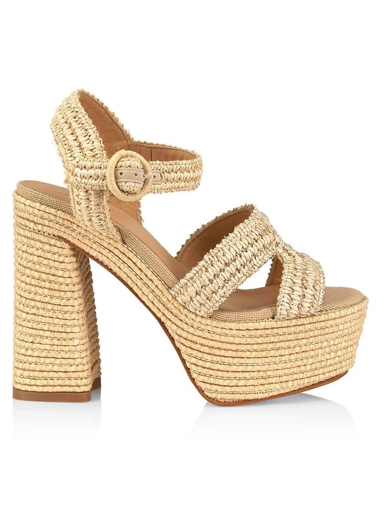 Adriana Raffia Platform Sandals