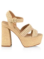 Adriana Raffia Platform Sandals