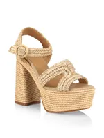 Adriana Raffia Platform Sandals