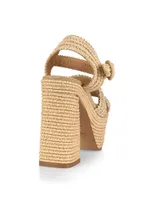 Adriana Raffia Platform Sandals