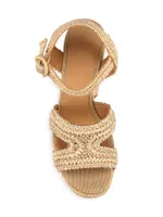 Adriana Raffia Platform Sandals