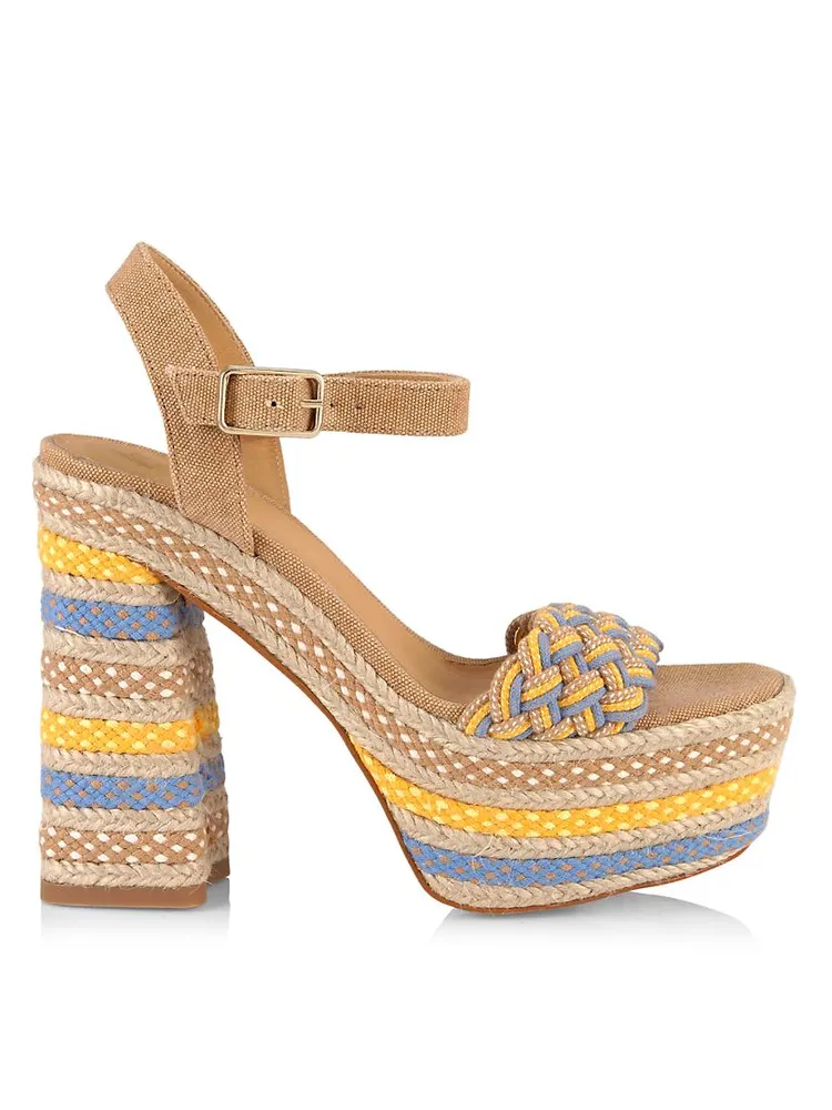 Anne Raffia Platform Sandals