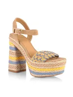 Anne Raffia Platform Sandals