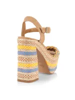 Anne Raffia Platform Sandals