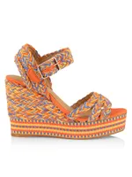 Fabi Raffia Wedge Sandals