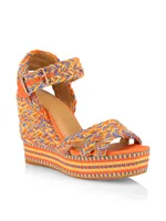 Fabi Raffia Wedge Sandals