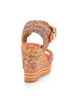 Fabi Raffia Wedge Sandals