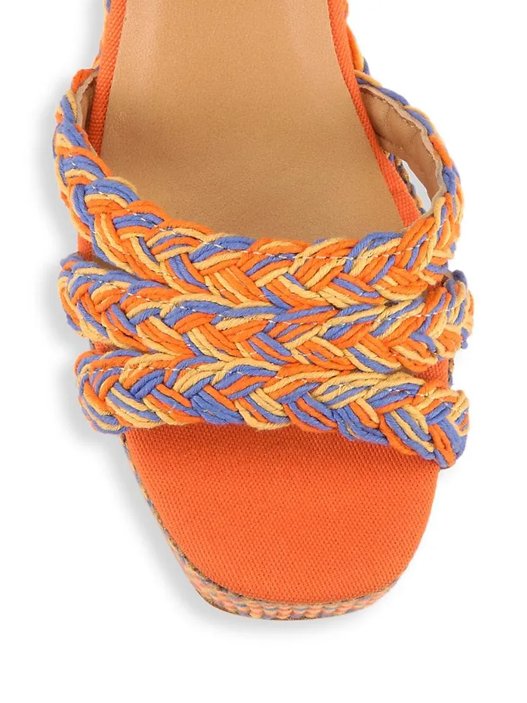 Fabi Raffia Wedge Sandals