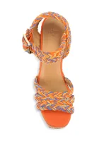 Fabi Raffia Wedge Sandals